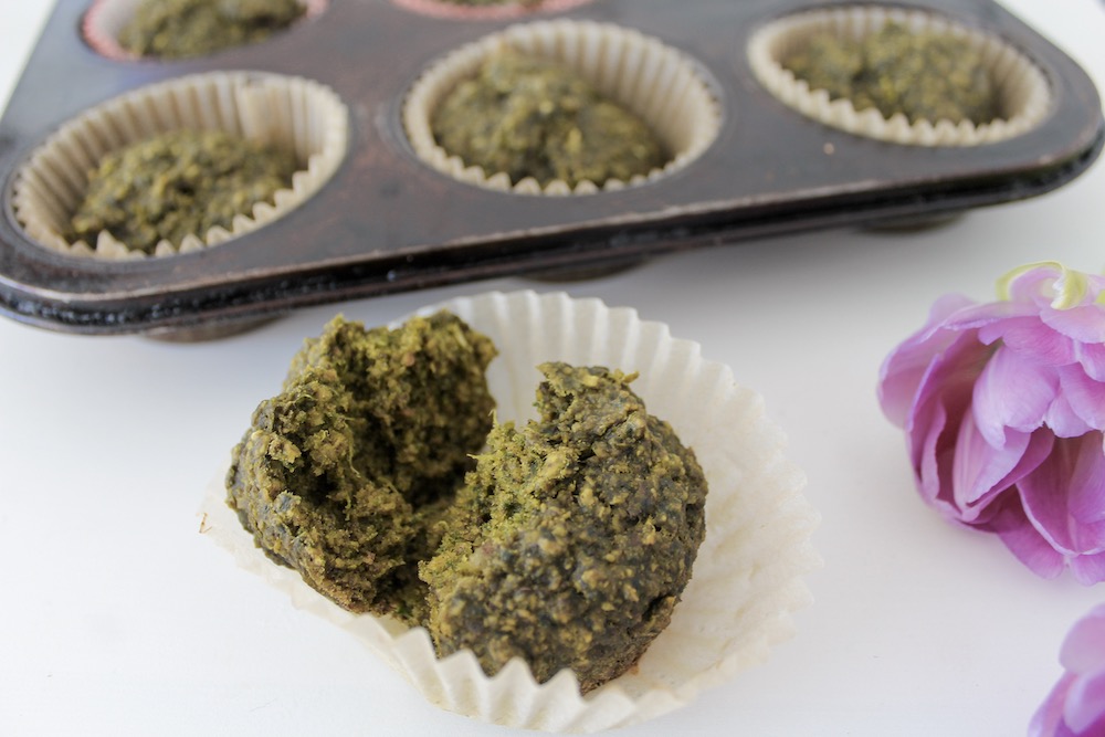 Spinach Oat Muffins (GF & Vegan)